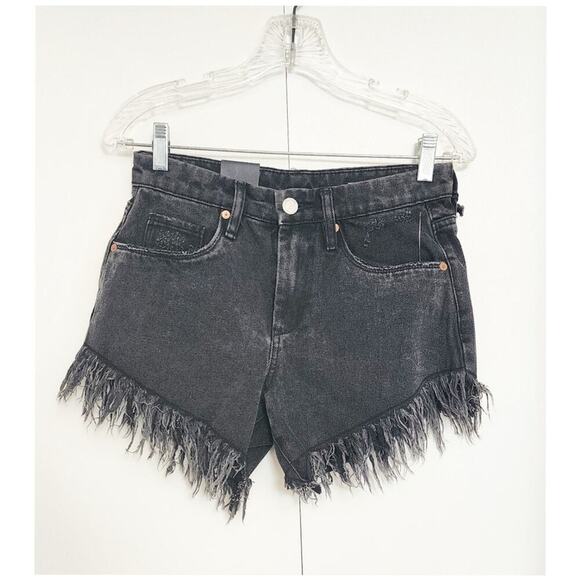 Ntwg Black NYC Hi Rise Fray Cut Off Shorts Size 26 - Picture 1 of 4